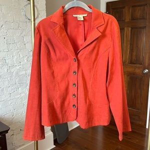 Requirements Burnt Orange Button Down Light Jacket/Blazer